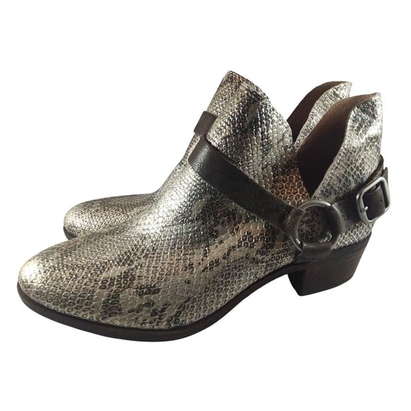Lucky Brand Bernaeh Women's Size 8M Snakeskin Ankle Boots - Picture 1 of 8